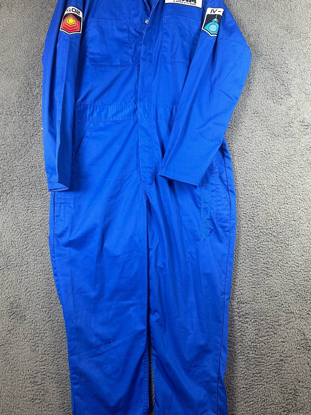 Cloak In Space With Mark ISWM Blue Coverall Jumpsuit Medium Markiplier Patch